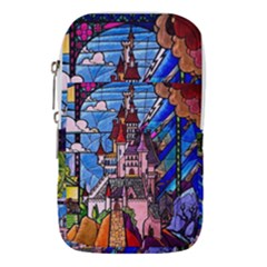 Beauty Stained Glass Castle Building Waist Pouch (Small) from ArtsNow.com
