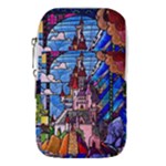 Beauty Stained Glass Castle Building Waist Pouch (Small)