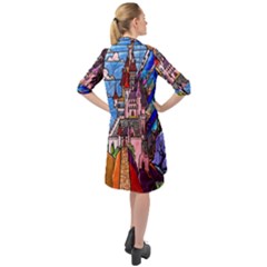 Long Sleeve Mini Shirt Dress 