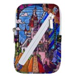 Beauty Stained Glass Castle Building Belt Pouch Bag (Large)