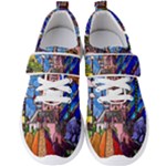 Beauty Stained Glass Castle Building Men s Velcro Strap Shoes