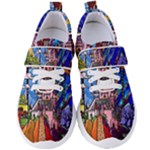 Beauty Stained Glass Castle Building Women s Velcro Strap Shoes