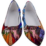 Beauty Stained Glass Castle Building Women s Block Heels 