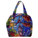 Beauty Stained Glass Castle Building Boxy Hand Bag