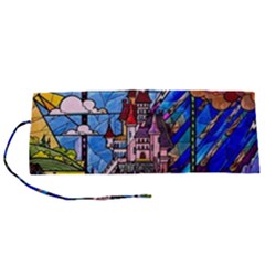 Beauty Stained Glass Castle Building Roll Up Canvas Pencil Holder (S) from ArtsNow.com