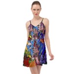 Beauty Stained Glass Castle Building Summer Time Chiffon Dress