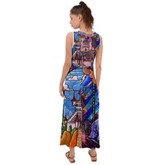 V-Neck Chiffon Maxi Dress 