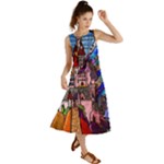 Beauty Stained Glass Castle Building Summer Maxi Dress