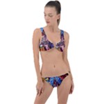 Beauty Stained Glass Castle Building Ring Detail Crop Bikini Set