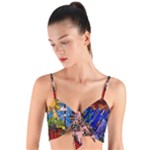 Beauty Stained Glass Castle Building Woven Tie Front Bralet