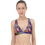 Beauty Stained Glass Castle Building Classic Banded Bikini Top