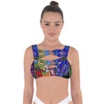 Beauty Stained Glass Castle Building Bandaged Up Bikini Top