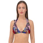 Beauty Stained Glass Castle Building Double Strap Halter Bikini Top