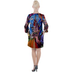 Open Neck Shift Dress 
