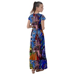 Flutter Sleeve Maxi Dress 