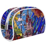 Beauty Stained Glass Castle Building Make Up Case (Large)