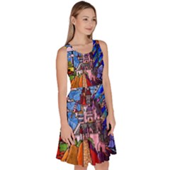 Knee Length Skater Dress With Pockets 