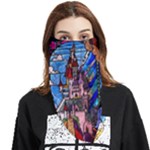 Beauty Stained Glass Castle Building Face Covering Bandana (Triangle)