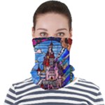 Beauty Stained Glass Castle Building Face Seamless Bandana (Adult)