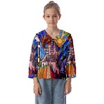 Beauty Stained Glass Castle Building Kids  Sailor Shirt