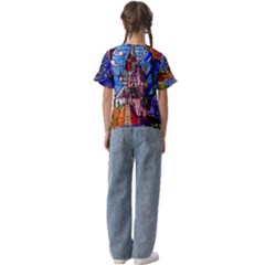 Kids  Cuff Sleeve Scrunch Bottom T-Shirt 
