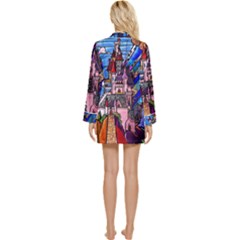Long Sleeve Satin Robe 