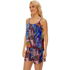 Satin Pajama Short Set 