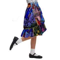 Kids  Ruffle Flared Wrap Midi Skirt 