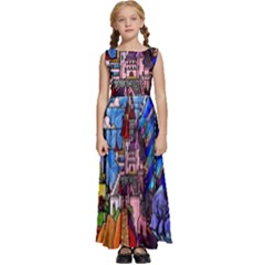 Kids  Satin Sleeveless Maxi Dress 