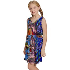 Kids  Sleeveless Tiered Mini Dress 