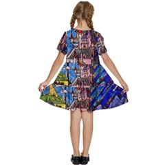 Kids  Short Sleeve Tiered Mini Dress 