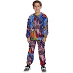 Beauty Stained Glass Castle Building Kids  Sweatshirt set