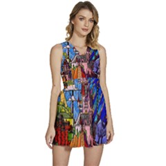 Sleeveless High Waist Mini Dress 