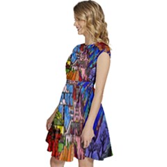 Cap Sleeve High Waist Dress 
