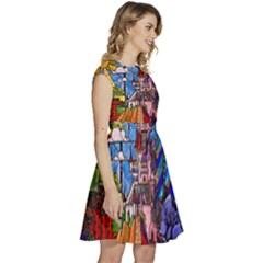Cap Sleeve High Waist Dress 