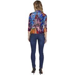 Women s Draped Front 3/4 Sleeve Shawl Collar Jacket 
