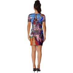 Fitted Knot Split End Bodycon Dress 