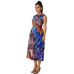 Sleeveless Round Neck Midi Dress 