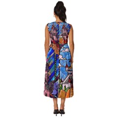 Sleeveless Round Neck Midi Dress 