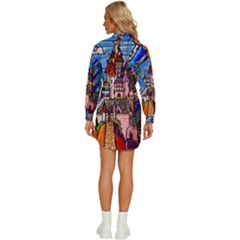 Womens Long Sleeve Shirt Dress 