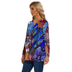 Long Sleeve Drawstring Hooded Top 