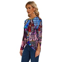 Long Sleeve Crew Neck Pullover Top 