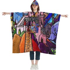 Women s Hooded Rain Ponchos 