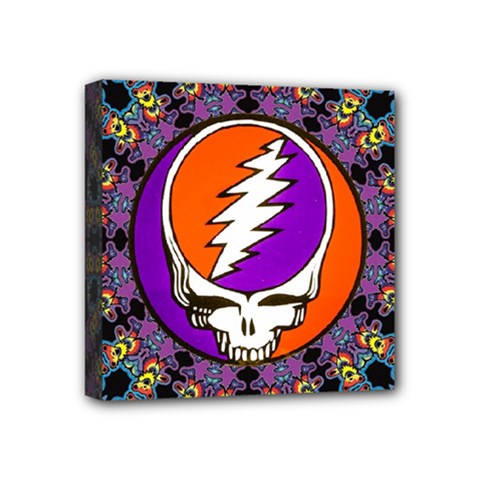 Gratefuldead Grateful Dead Pattern Mini Canvas 4  x 4  (Stretched) from ArtsNow.com