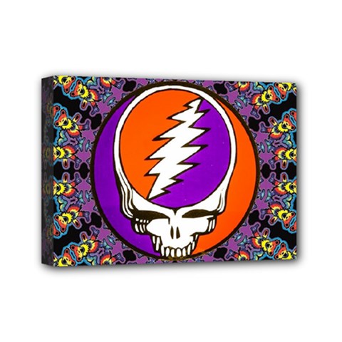Gratefuldead Grateful Dead Pattern Mini Canvas 7  x 5  (Stretched) from ArtsNow.com