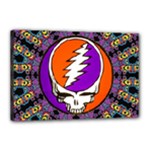 Gratefuldead Grateful Dead Pattern Canvas 18  x 12  (Stretched)