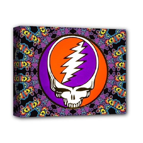 Gratefuldead Grateful Dead Pattern Deluxe Canvas 14  x 11  (Stretched) from ArtsNow.com