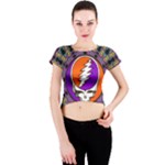Gratefuldead Grateful Dead Pattern Crew Neck Crop Top