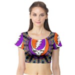 Gratefuldead Grateful Dead Pattern Short Sleeve Crop Top