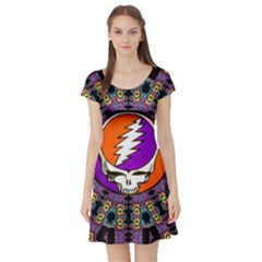 Short Sleeve Skater Dress Front